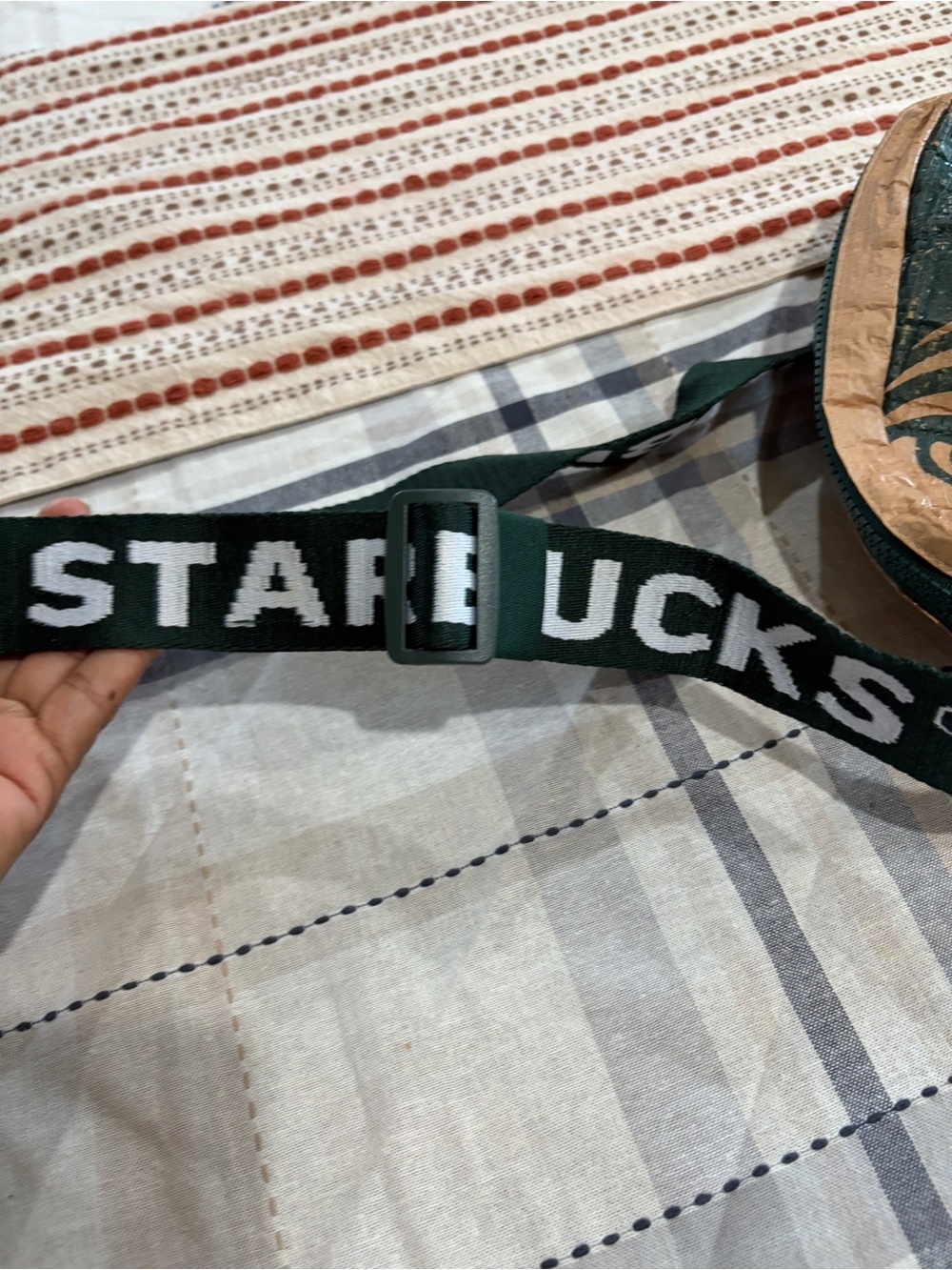 Starbucks Green and Tan Logo Crossbody Belt Bag - Picture 6 of 6